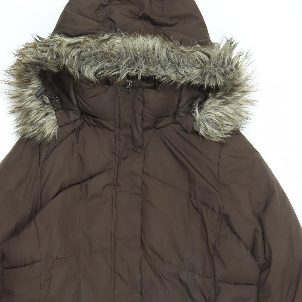 Gap Womens Brown Quilted Coat Size L Zip