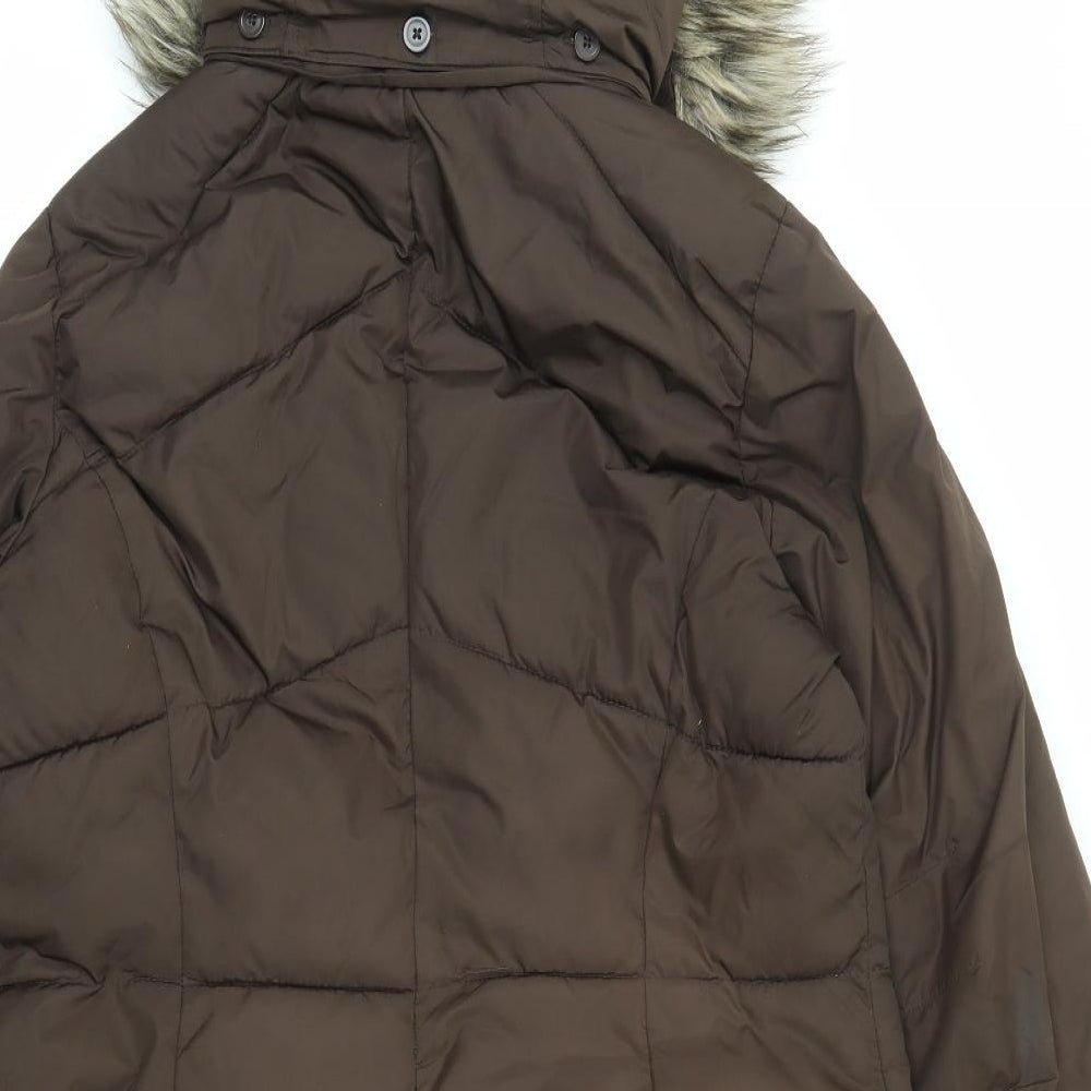 Gap Womens Brown Quilted Coat Size L Zip