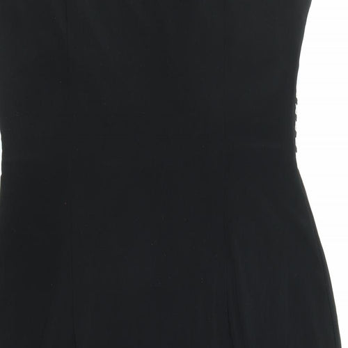 Michaela Louisa Womens Black Colourblock Polyester Pencil Dress Size 14 Scoop Neck Pullover