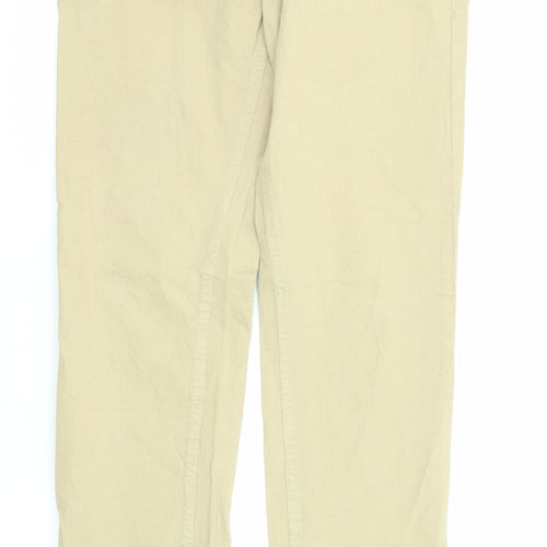 GAS Womens Beige Cotton Trousers Size 31 in L34 in Regular Zip