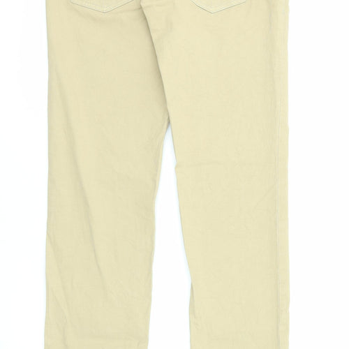 GAS Womens Beige Cotton Trousers Size 31 in L34 in Regular Zip