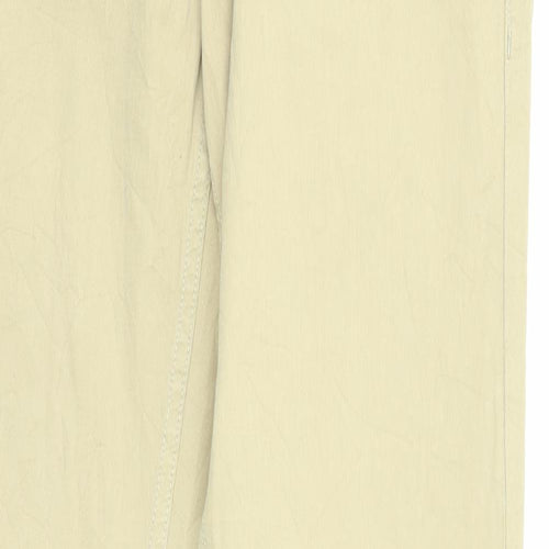 GAS Womens Beige Cotton Trousers Size 31 in L34 in Regular Zip
