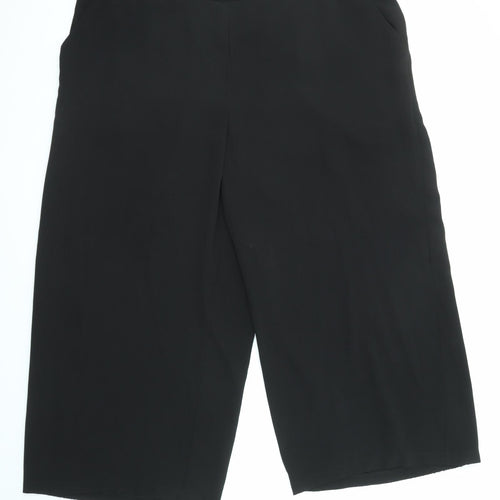 Max Studio Womens Black Polyester Cropped Trousers Size 22 L25 in Regular