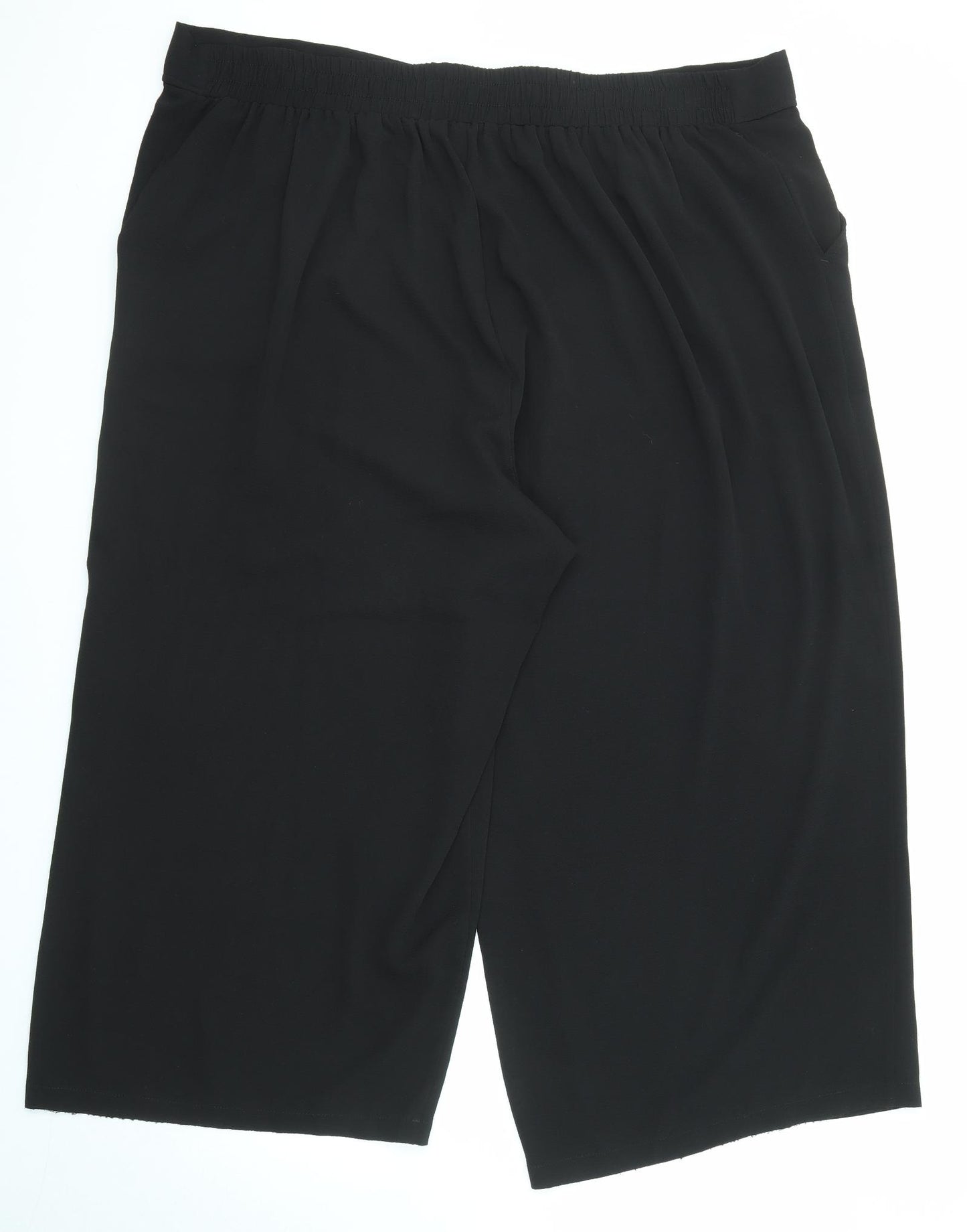 Max Studio Womens Black Polyester Cropped Trousers Size 22 L25 in Regular