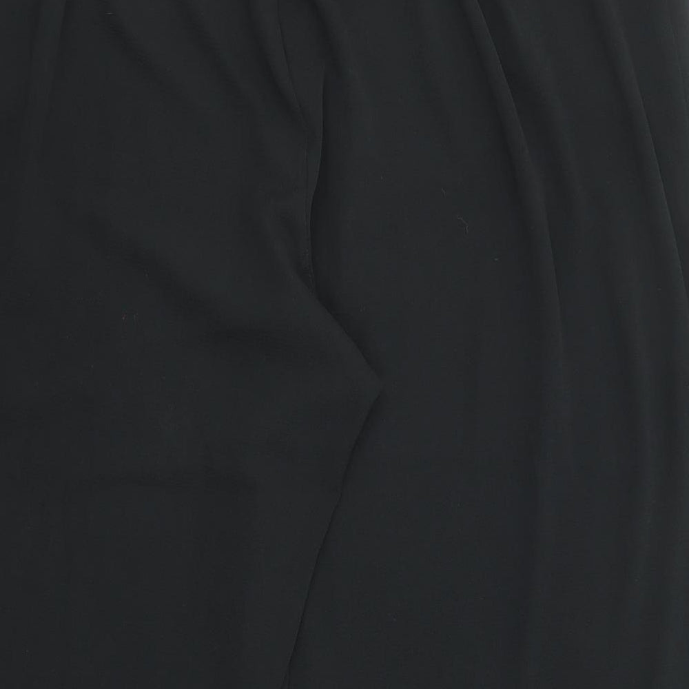 Max Studio Womens Black Polyester Cropped Trousers Size 22 L25 in Regular