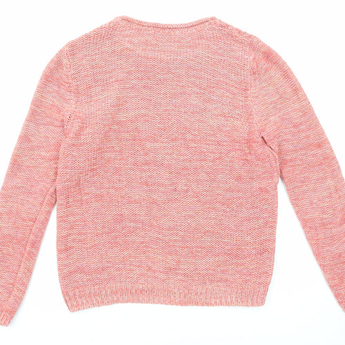 Marks and Spencer Womens Multicoloured Round Neck Cotton Pullover Jumper Size 12