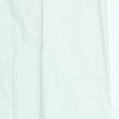 C&A Womens White Polyester Jogger Trousers Size 14 L28 in Regular