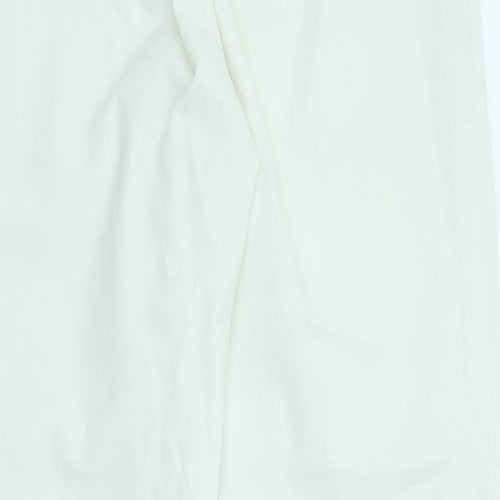 C&A Womens White Polyester Jogger Trousers Size 14 L28 in Regular