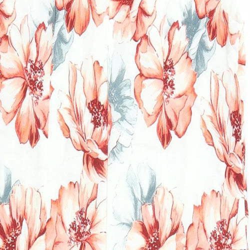 Wallis Womens Multicoloured Floral Viscose Shift Size 12 Boat Neck Zip