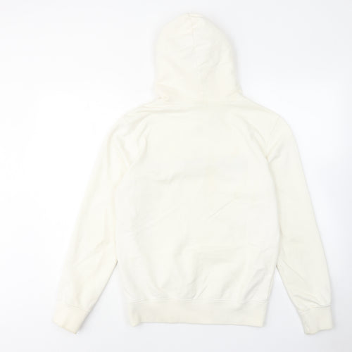 Champion Mens Ivory Cotton Pullover Hoodie Size S