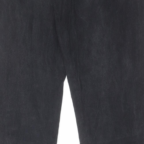 Burberry Mens Black Cotton Trousers Size 31 in L32 in Regular Button