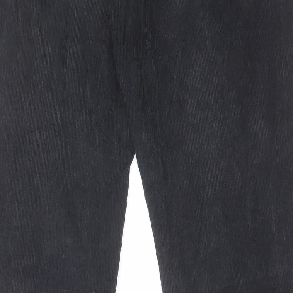 Burberry Mens Black Cotton Trousers Size 31 in L32 in Regular Button
