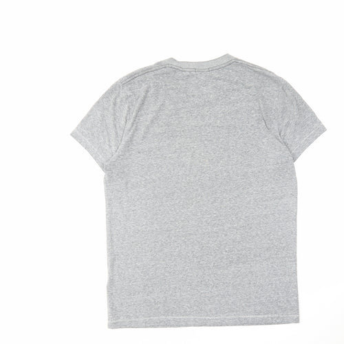 Abercrombie & Fitch Mens Grey Cotton T-Shirt Size M Round Neck