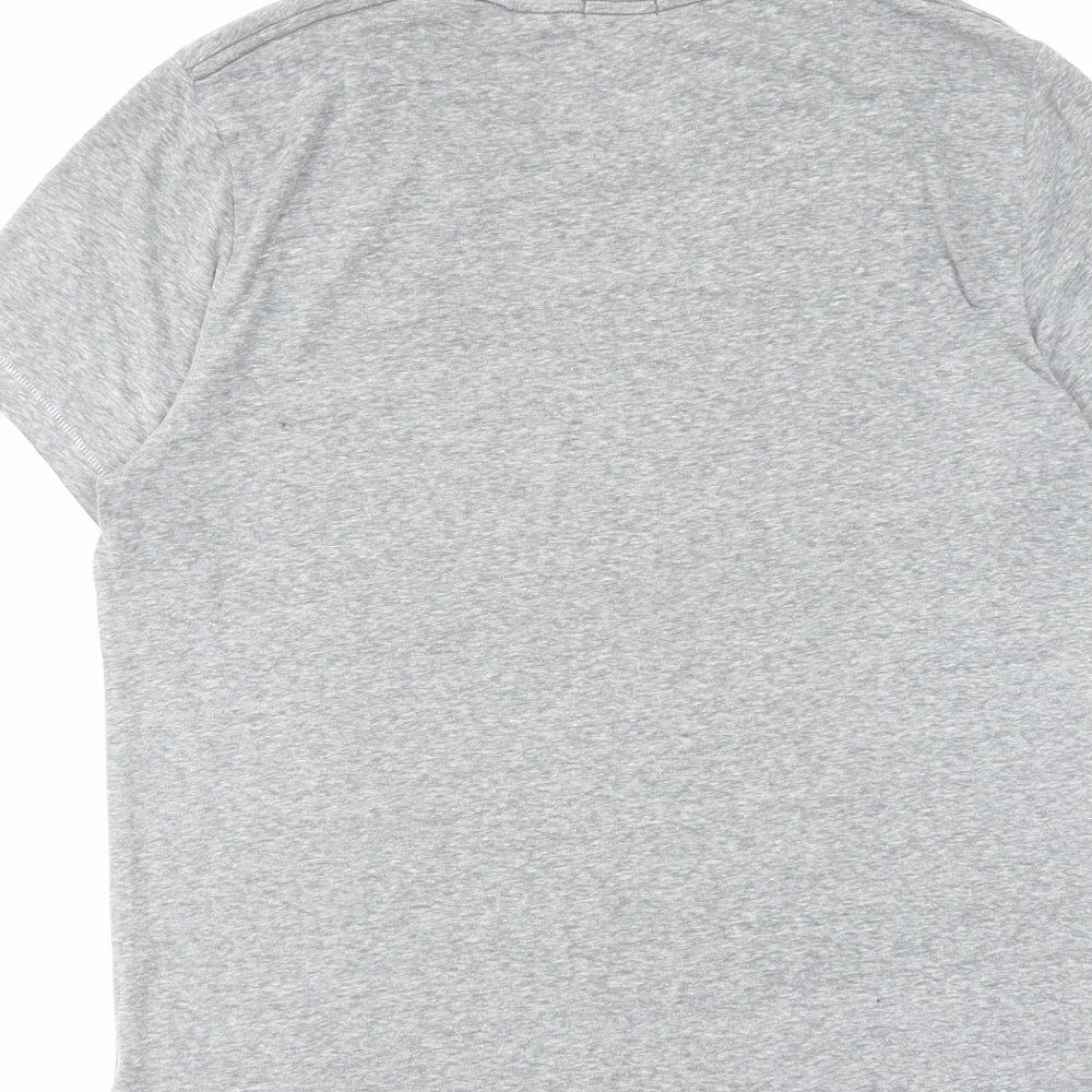 Abercrombie & Fitch Mens Grey Cotton T-Shirt Size M Round Neck