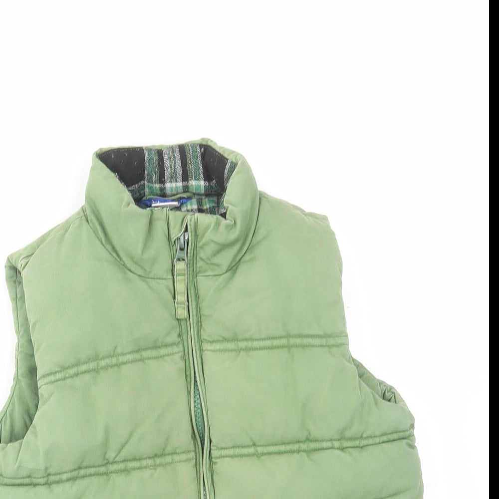 John Lewis Boys Green Gilet Jacket Size 8-9 Years Zip