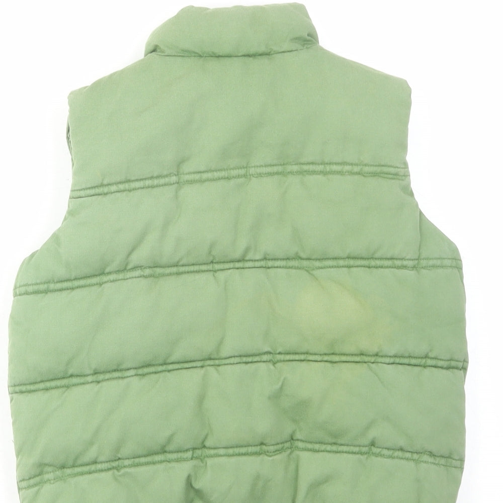 John Lewis Boys Green Gilet Jacket Size 8-9 Years Zip
