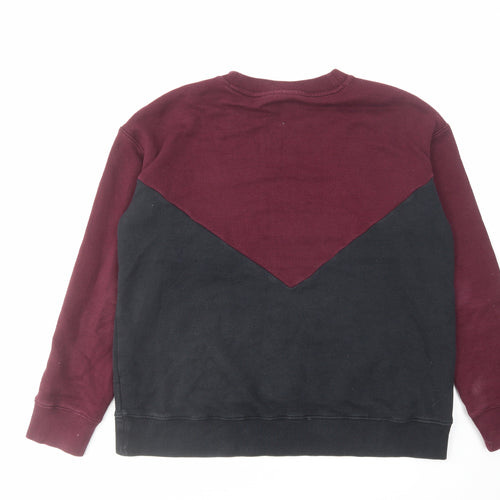 adidas Womens Multicoloured Colourblock Polyester Pullover Sweatshirt Size 12 Pullover - Logo
