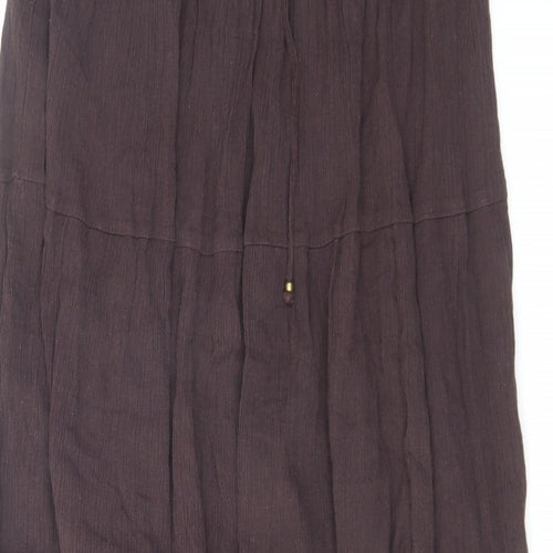 Dorothy Perkins Womens Purple Cotton A-Line Size 12 Square Neck Pullover - Strapless