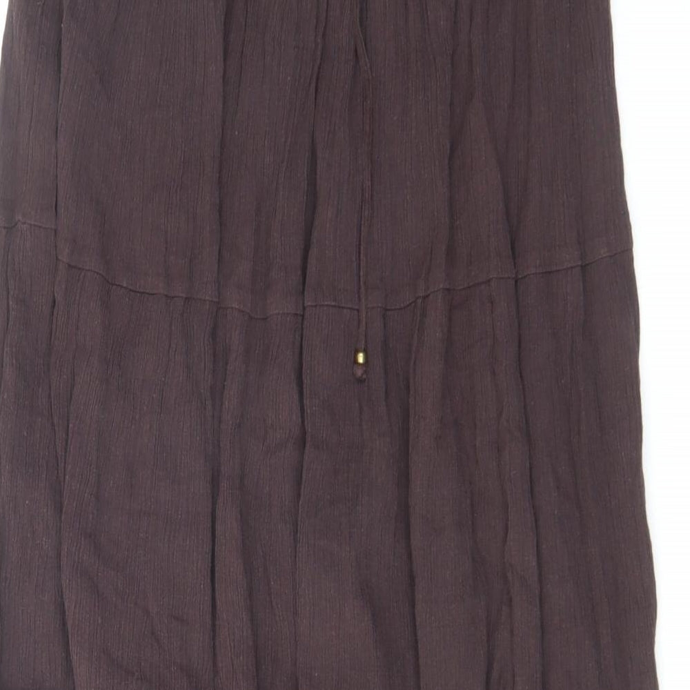 Dorothy Perkins Womens Purple Cotton A-Line Size 12 Square Neck Pullover - Strapless