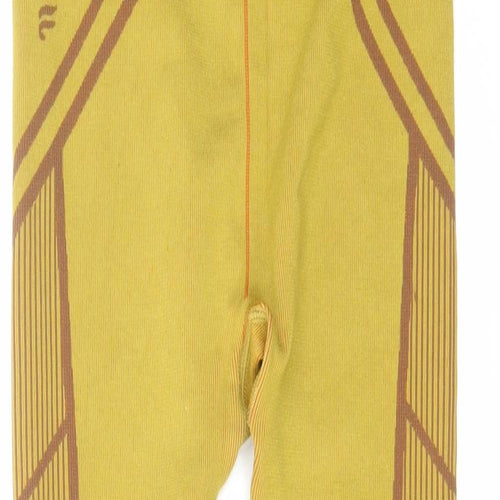 Fabletics Womens Yellow Geometric Polyester Compression Leggings Size S L26 in Regular Pullover