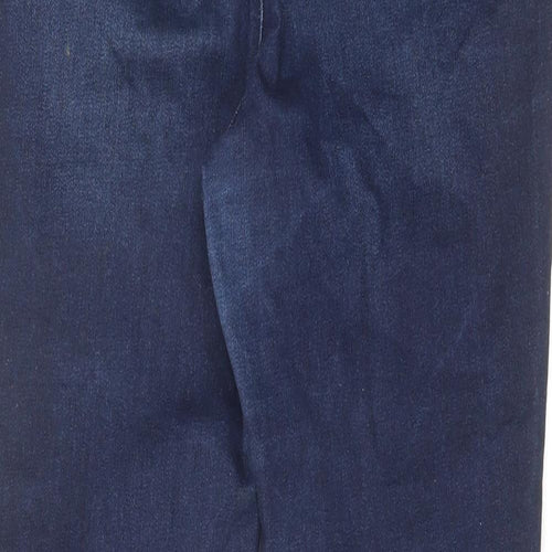 TU Womens Blue Cotton Skinny Jeans Size 14 L28 in Slim Zip