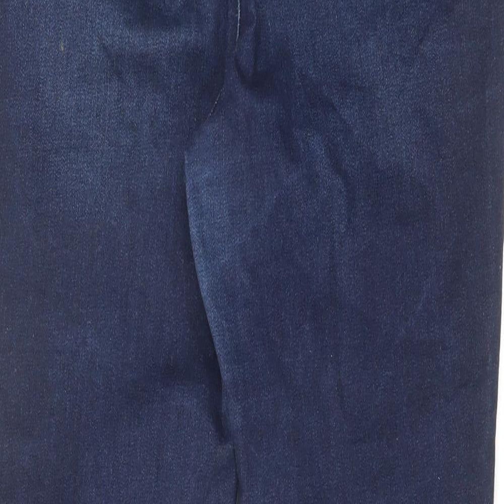 TU Womens Blue Cotton Skinny Jeans Size 14 L28 in Slim Zip