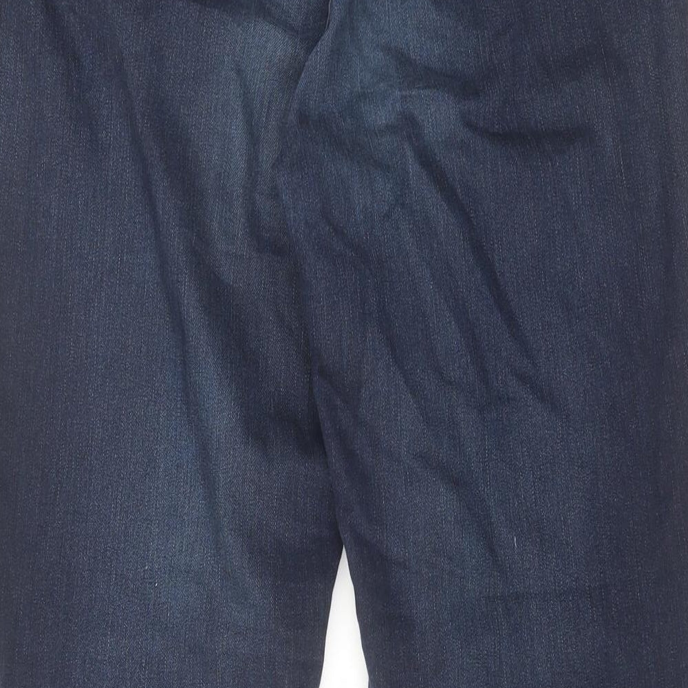 Per Una Womens Blue Cotton Skinny Jeans Size 14 L28 in Regular Zip