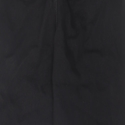 John Lewis Womens Black Cotton Mom Jeans Size 8 L25.5 in Regular Zip