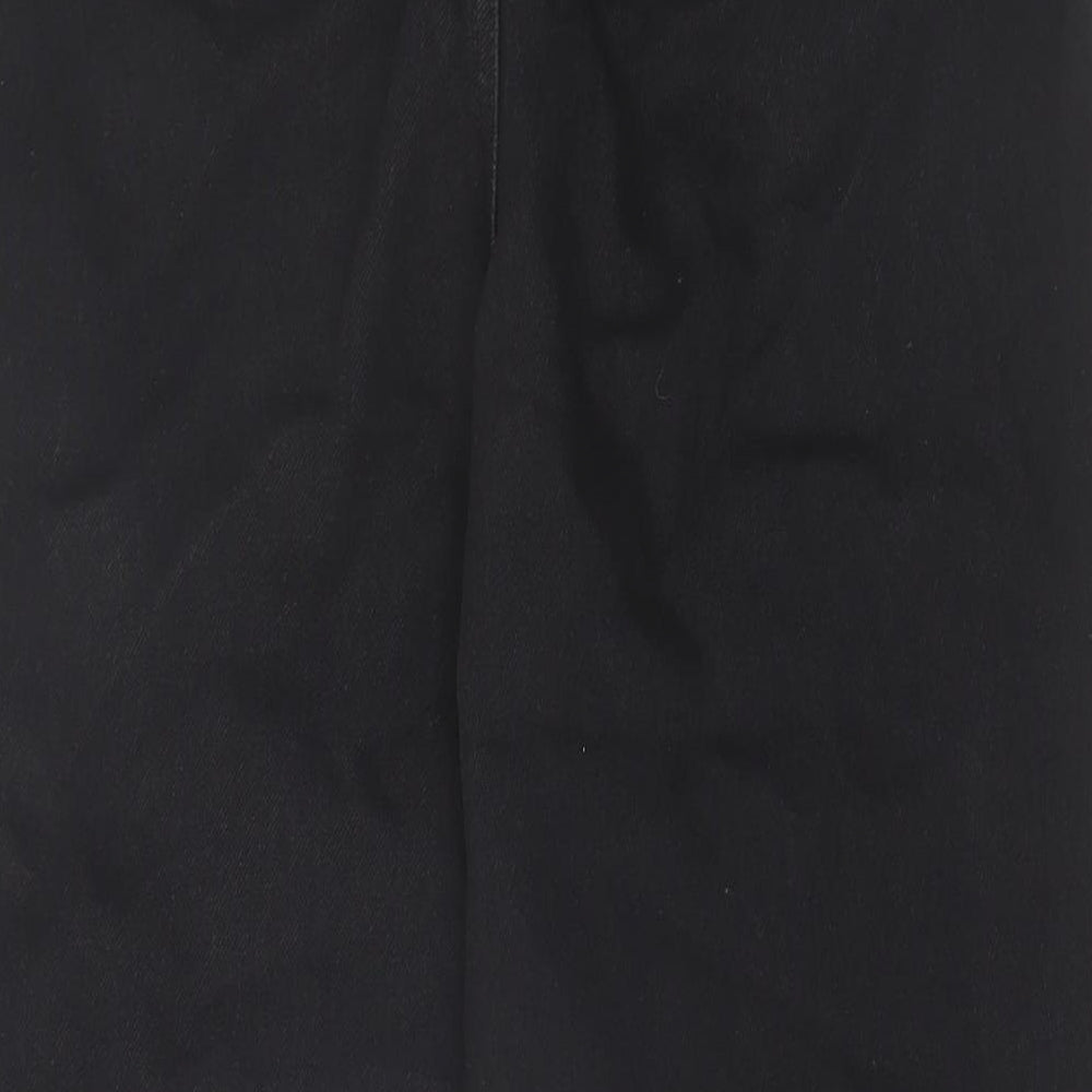 John Lewis Womens Black Cotton Mom Jeans Size 8 L25.5 in Regular Zip