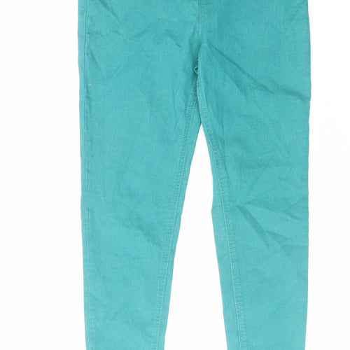 Marks and Spencer Womens Green Cotton Jegging Jeans Size 10 L26 in Regular Zip