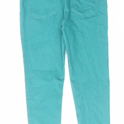 Marks and Spencer Womens Green Cotton Jegging Jeans Size 10 L26 in Regular Zip