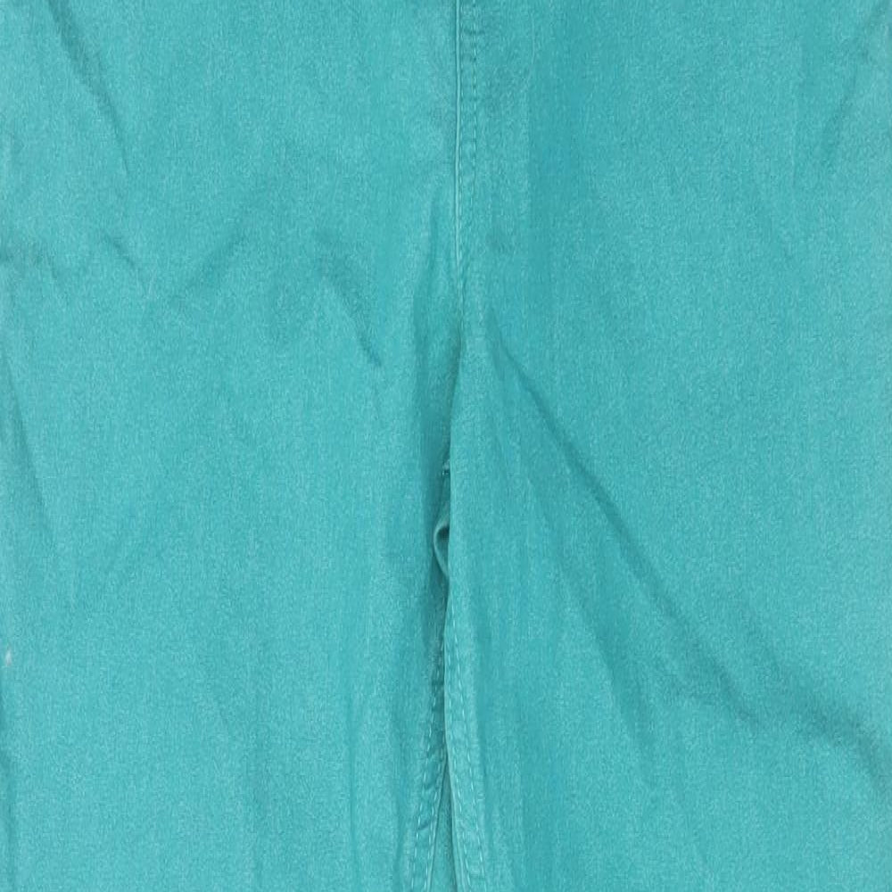 Marks and Spencer Womens Green Cotton Jegging Jeans Size 10 L26 in Regular Zip