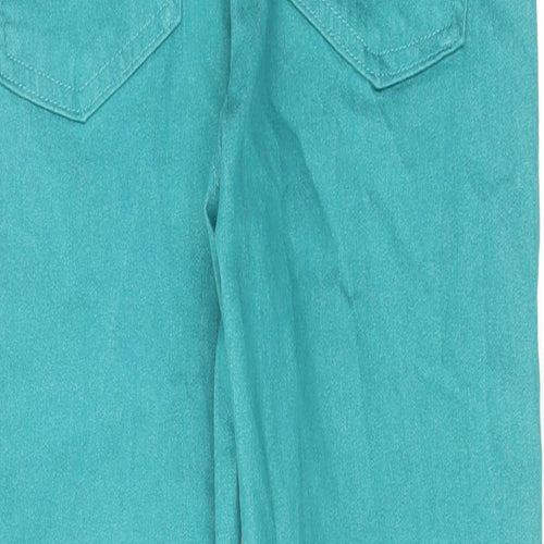 Marks and Spencer Womens Green Cotton Jegging Jeans Size 10 L26 in Regular Zip