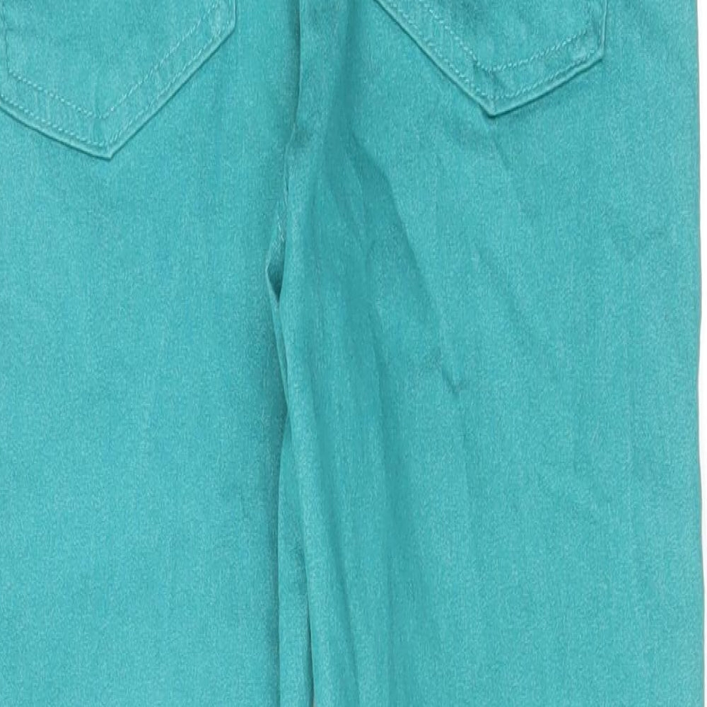 Marks and Spencer Womens Green Cotton Jegging Jeans Size 10 L26 in Regular Zip