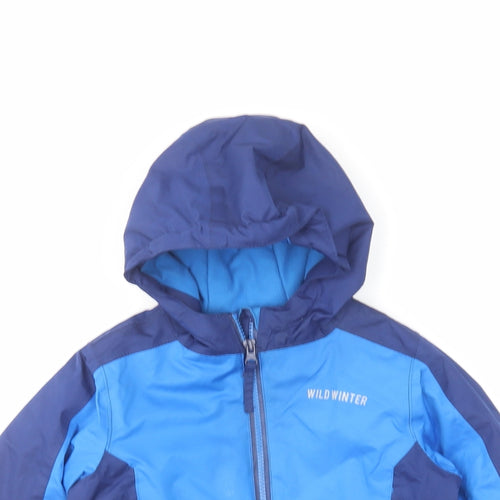 Wild Winter Boys Blue Rain Coat Coat Size 12-18 Months Zip
