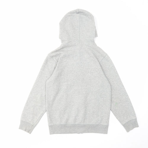 Gap Boys Grey Cotton Full Zip Hoodie Size 10-11 Years Zip
