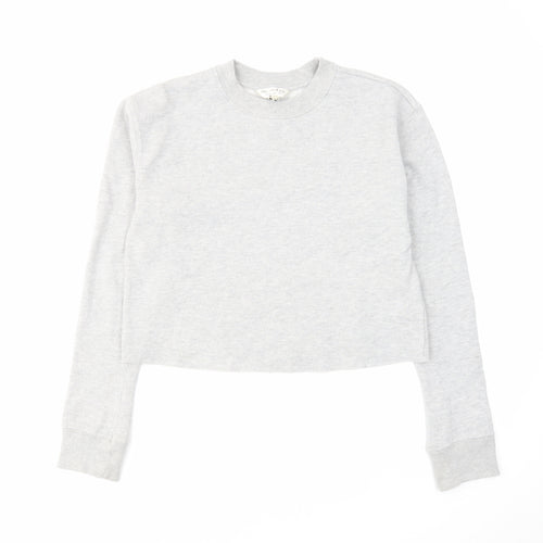 Miss Selfridge Womens Grey Cotton Pullover Sweatshirt Size 6 Pullover