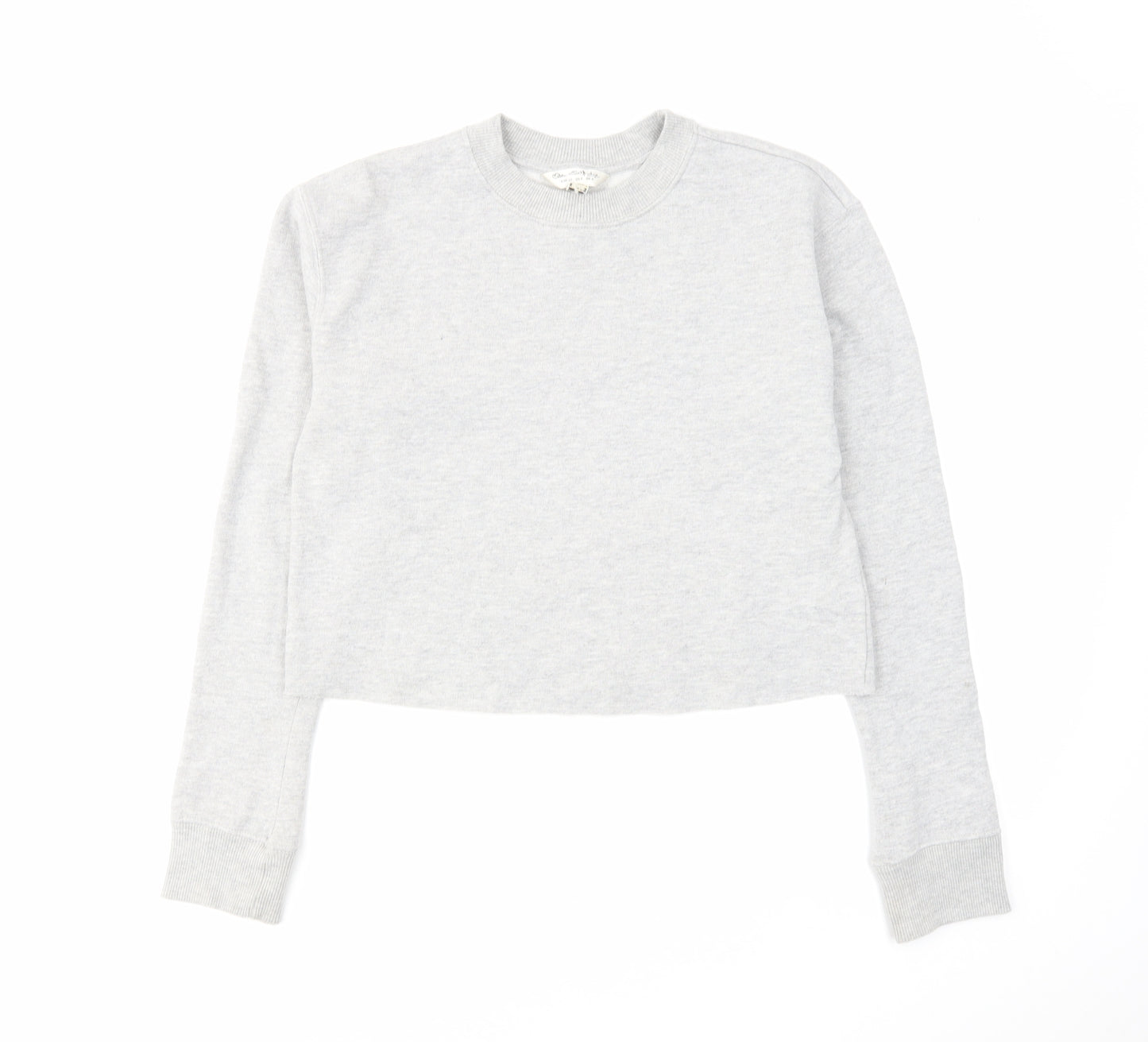Miss Selfridge Womens Grey Cotton Pullover Sweatshirt Size 6 Pullover