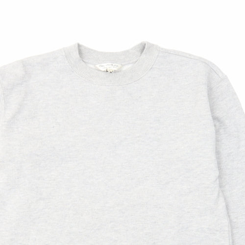 Miss Selfridge Womens Grey Cotton Pullover Sweatshirt Size 6 Pullover