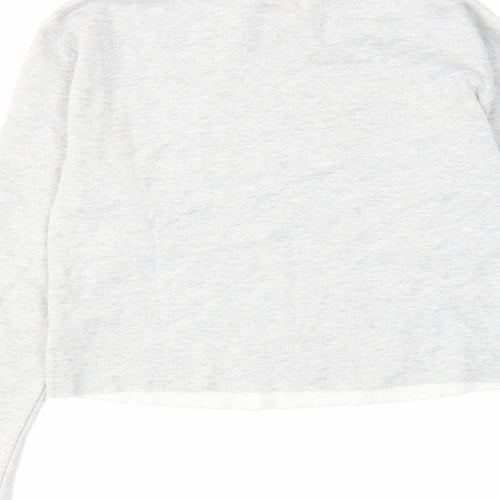 Miss Selfridge Womens Grey Cotton Pullover Sweatshirt Size 6 Pullover