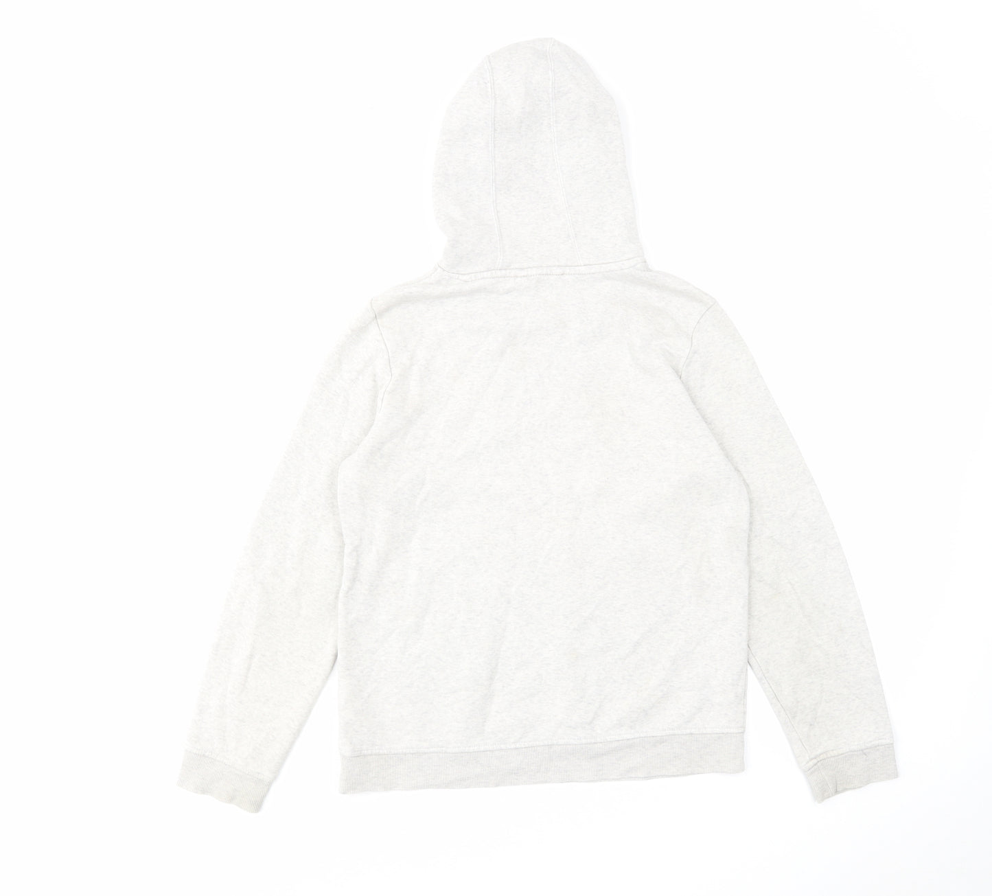 adidas Boys Grey Cotton Pullover Hoodie Size 11-12 Years Pullover