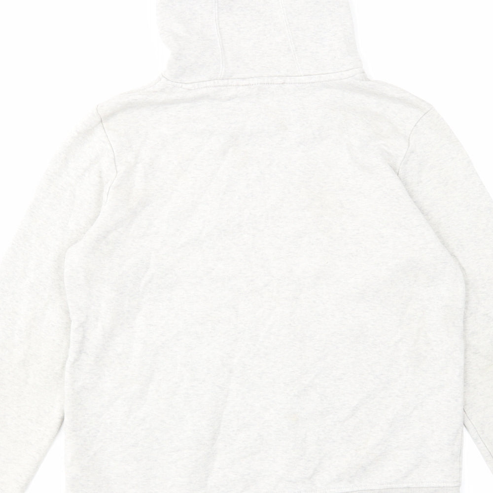 adidas Boys Grey Cotton Pullover Hoodie Size 11-12 Years Pullover