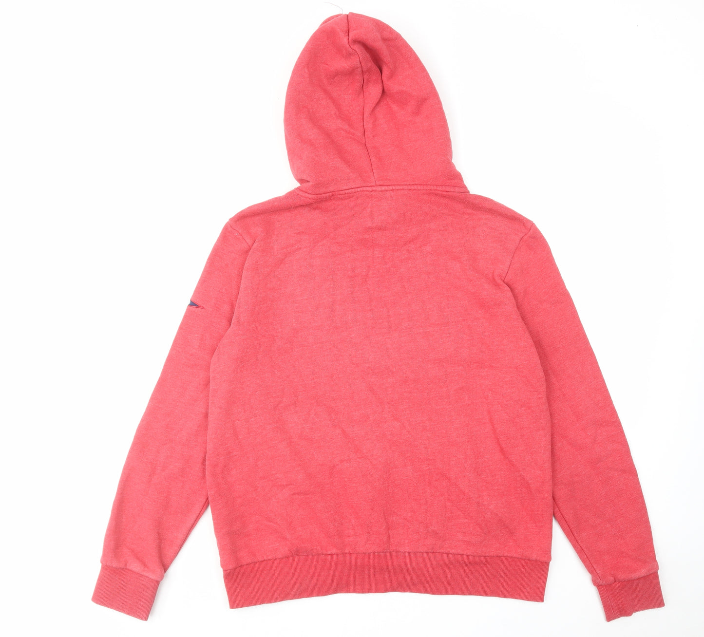 Superdry Womens Pink Cotton Pullover Hoodie Size 16 Pullover