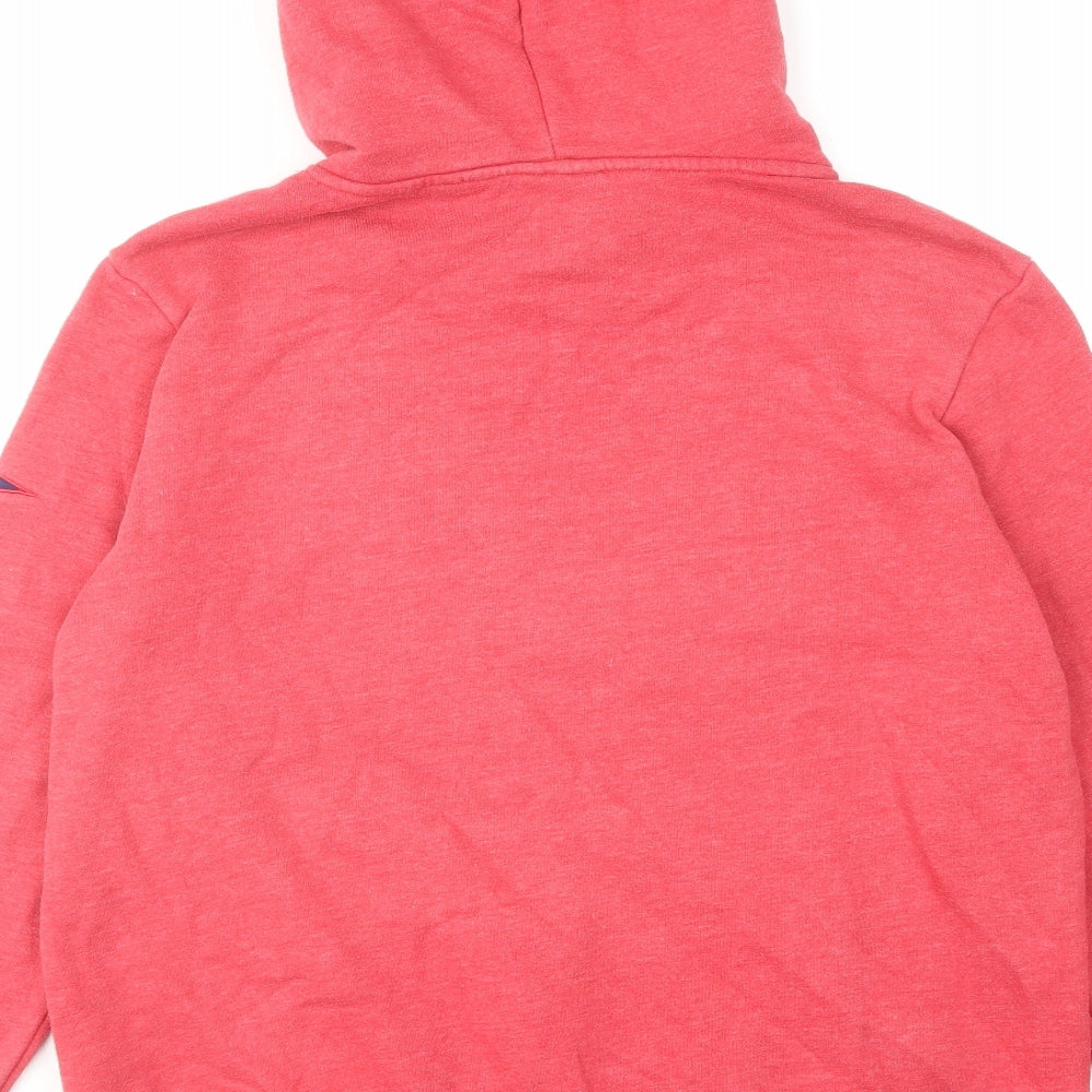 Superdry Womens Pink Cotton Pullover Hoodie Size 16 Pullover
