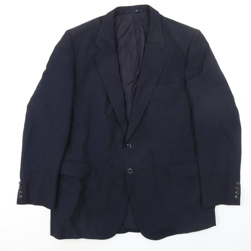 St Michael Mens Blue Polyester Jacket Suit Jacket Size 44 Regular