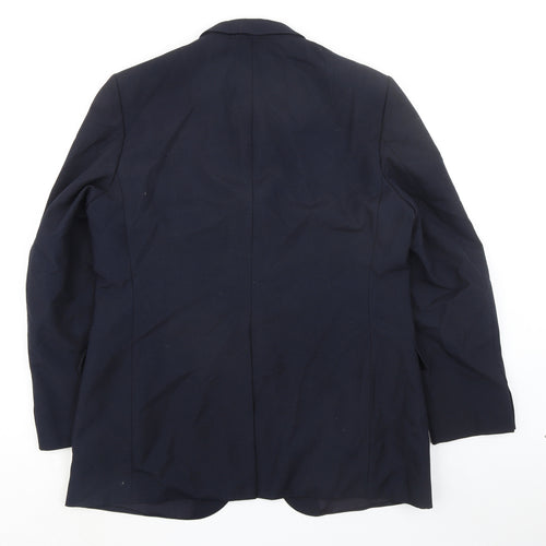 St Michael Mens Blue Polyester Jacket Suit Jacket Size 44 Regular