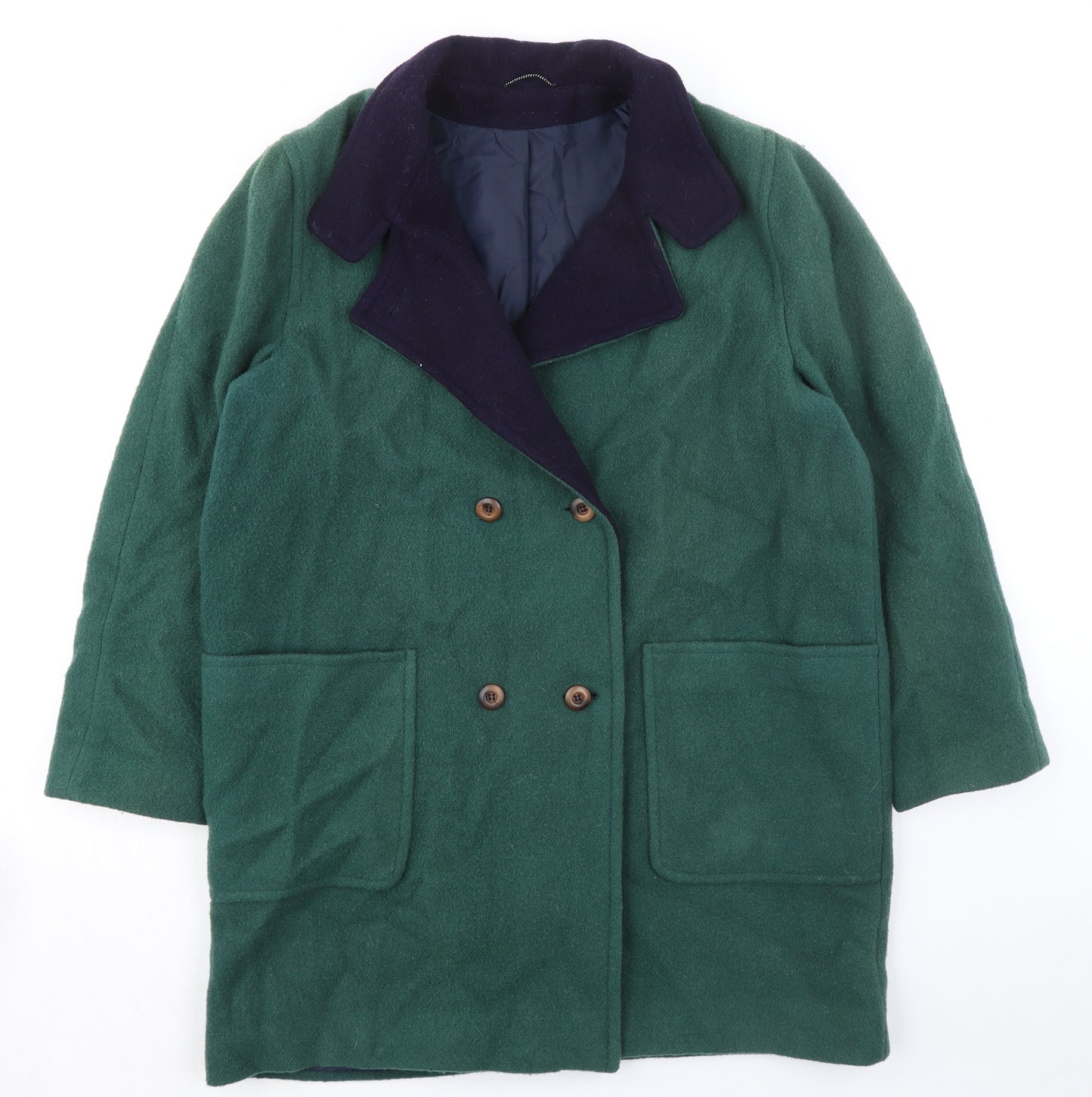 Murray Brothers Womens Green Overcoat Coat Size 18 Button
