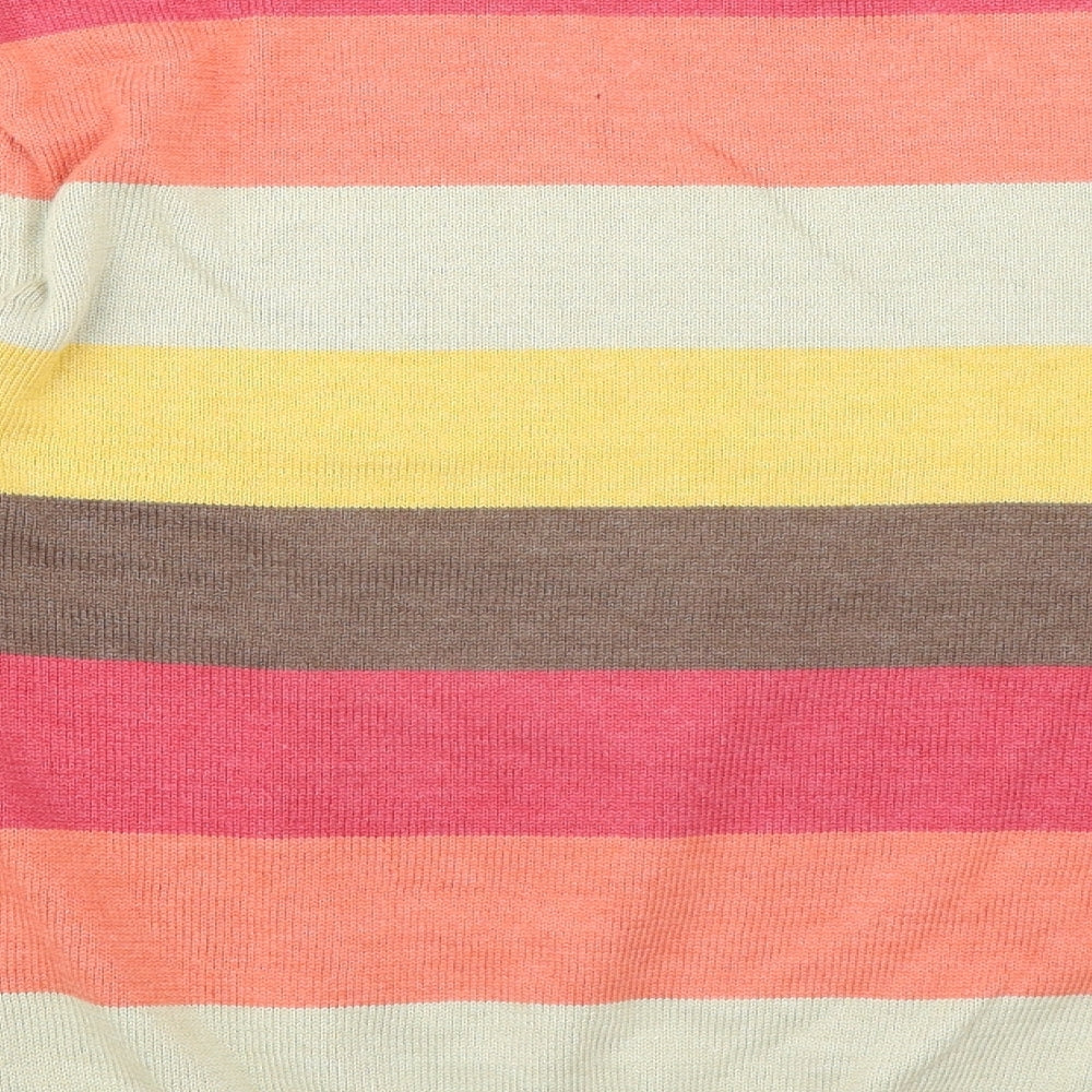 Quicksilver Mens Multicoloured Round Neck Striped Acrylic Pullover Jumper Size M Long Sleeve