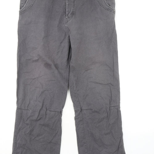 Berghaus Mens Grey Cotton Trousers Size 34 in L29 in Regular Button