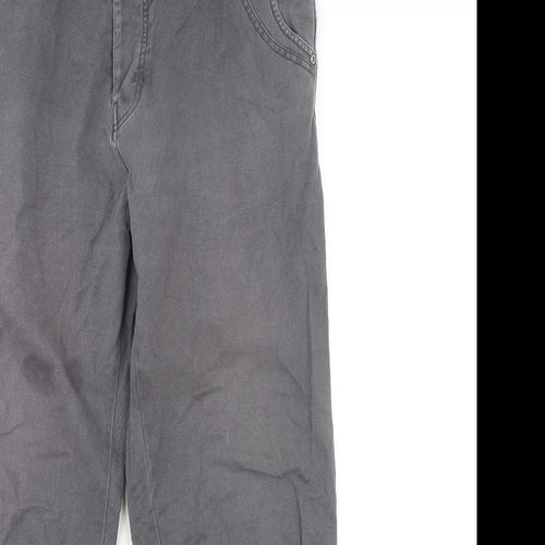 Berghaus Mens Grey Cotton Trousers Size 34 in L29 in Regular Button